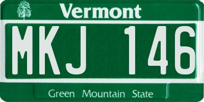VT license plate MKJ146