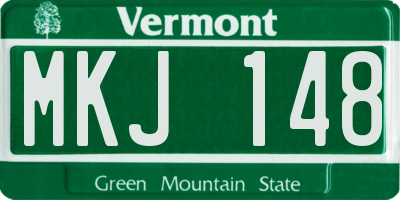 VT license plate MKJ148