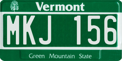 VT license plate MKJ156
