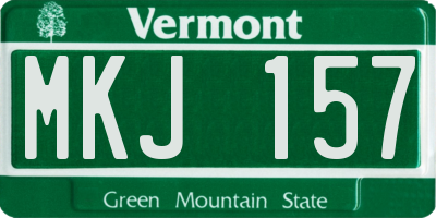 VT license plate MKJ157