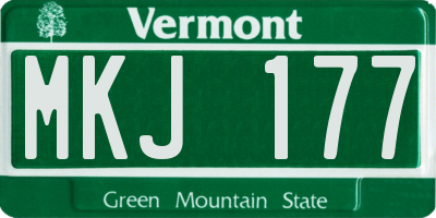 VT license plate MKJ177