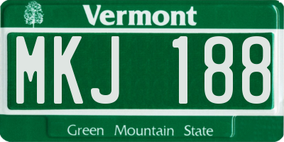 VT license plate MKJ188
