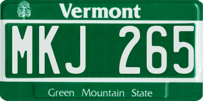 VT license plate MKJ265