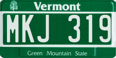 VT license plate MKJ319