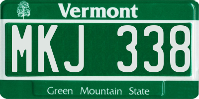 VT license plate MKJ338