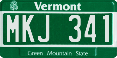 VT license plate MKJ341