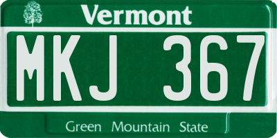 VT license plate MKJ367