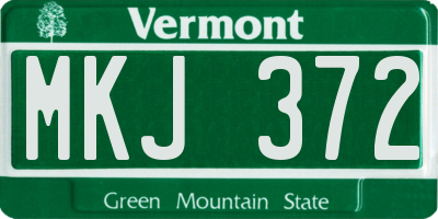 VT license plate MKJ372