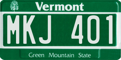 VT license plate MKJ401