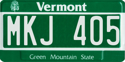 VT license plate MKJ405