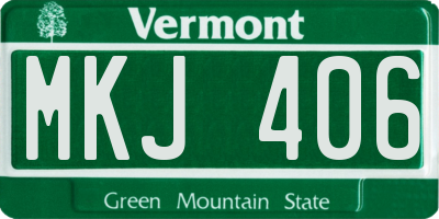 VT license plate MKJ406