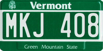 VT license plate MKJ408