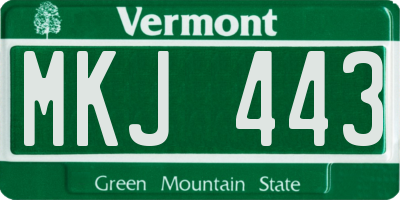 VT license plate MKJ443