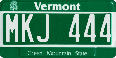 VT license plate MKJ444