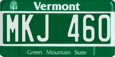 VT license plate MKJ460