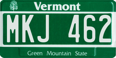 VT license plate MKJ462