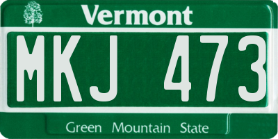 VT license plate MKJ473