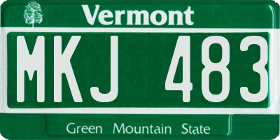 VT license plate MKJ483