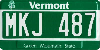 VT license plate MKJ487