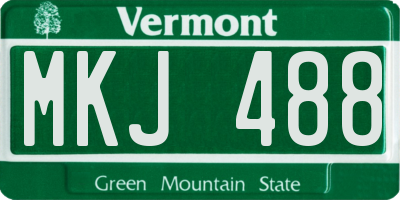 VT license plate MKJ488