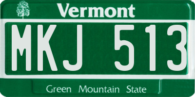 VT license plate MKJ513