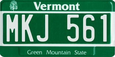 VT license plate MKJ561