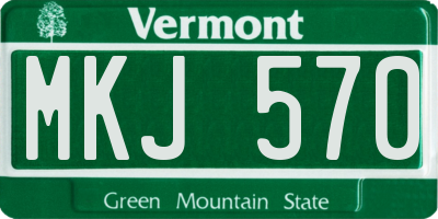 VT license plate MKJ570