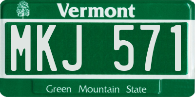 VT license plate MKJ571