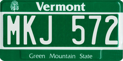 VT license plate MKJ572