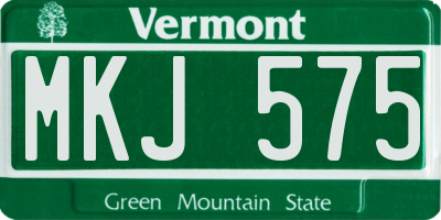 VT license plate MKJ575