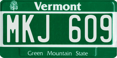 VT license plate MKJ609