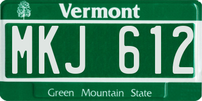 VT license plate MKJ612