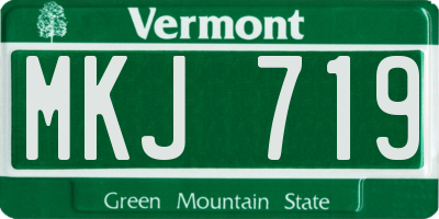 VT license plate MKJ719