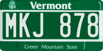VT license plate MKJ878