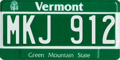 VT license plate MKJ912