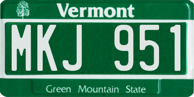 VT license plate MKJ951