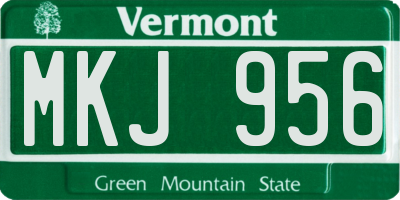 VT license plate MKJ956