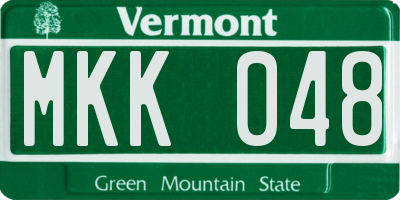 VT license plate MKK048