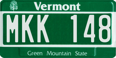 VT license plate MKK148