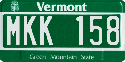 VT license plate MKK158