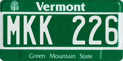 VT license plate MKK226