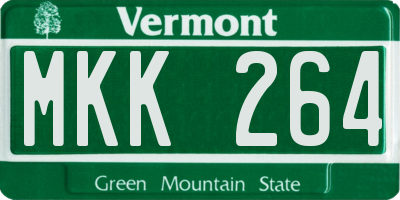 VT license plate MKK264