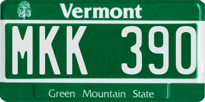 VT license plate MKK390