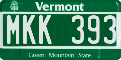 VT license plate MKK393