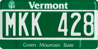 VT license plate MKK428
