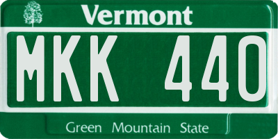 VT license plate MKK440