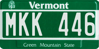 VT license plate MKK446