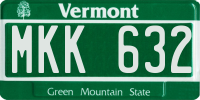 VT license plate MKK632
