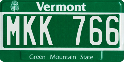 VT license plate MKK766