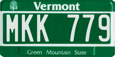 VT license plate MKK779